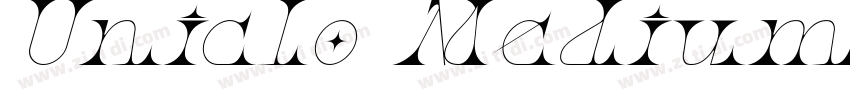 Uniclo Medium Itali字体转换
